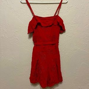 Princess polly burnt red romper
